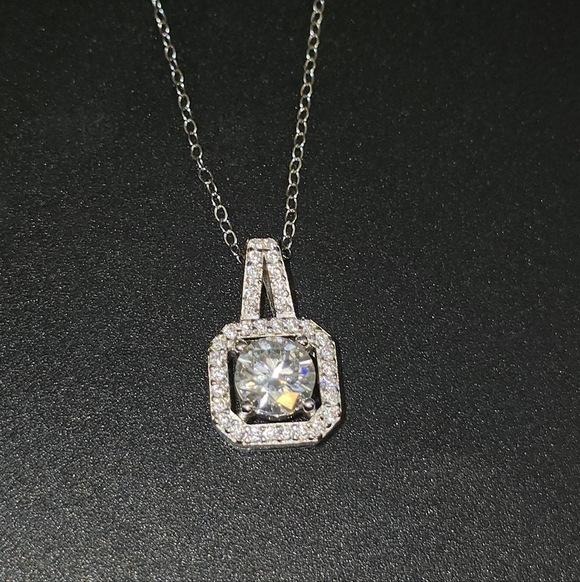 Dainty 2cttw moissanite necklace - Picture 7 of 9